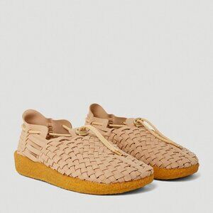 Malibu Surfer Sandals Latigo Sneakers Beige Woven Huarache Mocs Crepe Sole Sz 11